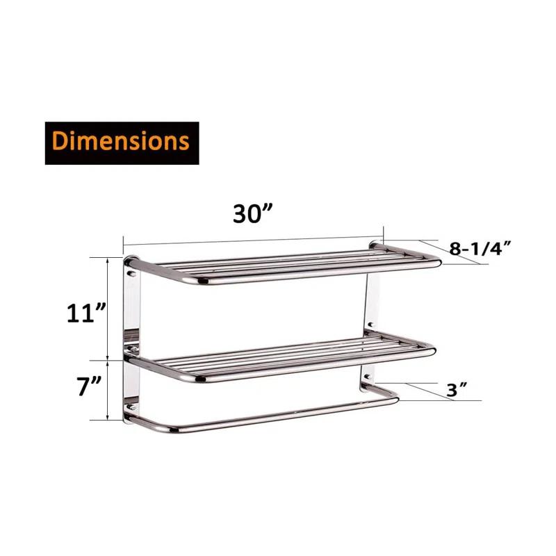 OPTERWQ B07D1M95PW- 3 Wall Mounted Required Towel Rack