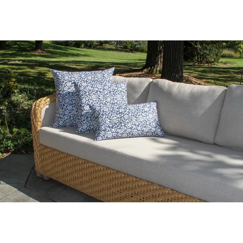 Liza Pillow Cover & Insert Rectangle in Blue/White (Set of 2)