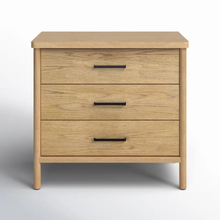 Butler Specialty Company Lennon 3 Drawer Rounded Leg Wood Dresser - Natural