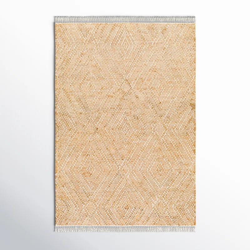 Birch Lane™ Sal Geometric Flatweave Area Rug in Khaki