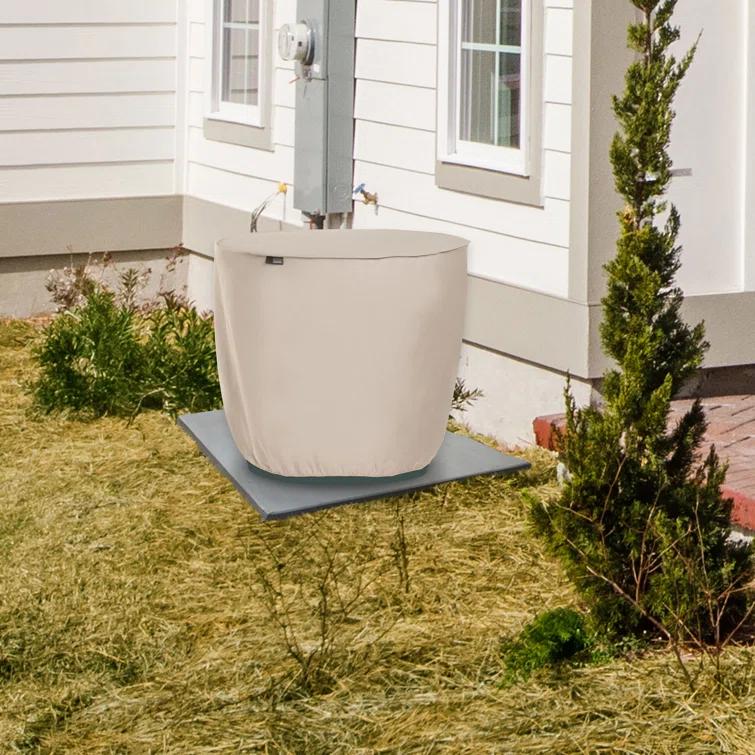 Modern Leisure Modern Leisure Chalet Round Air Conditioner Cover, 34" Diameter x 30"H, Beige