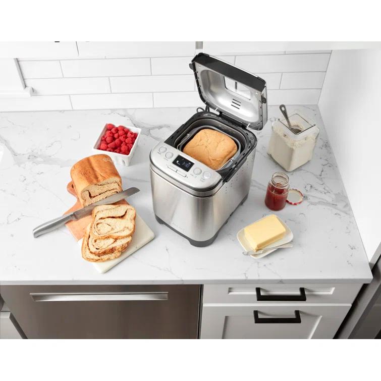 Cuisinart Bread Maker Machine, Compact and Automatic, Customizable Settings, Up to 2lb Loaves