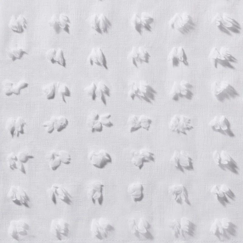 Amalgamated Textiles Exclusive Home Spirit Woven Pouf Applique Sheer Rod Pocket Curtain Panel Pair (Set of 2)