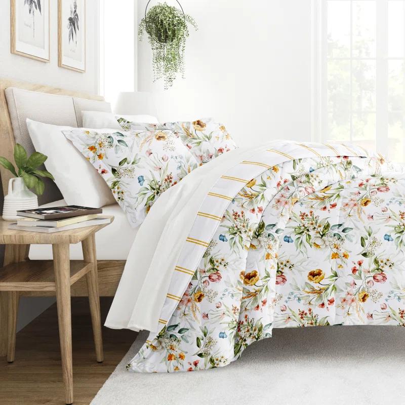 IEnjoy Home 7-Piece Bedding Bundle - Pattern Comforter and Sheet Set