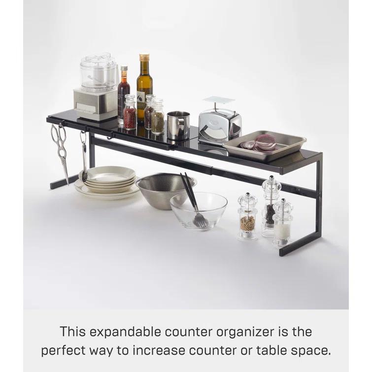 Yamazaki Home Expandable Support Rack - Kitchen Storage Shelf Organizer, Steel, Expandable