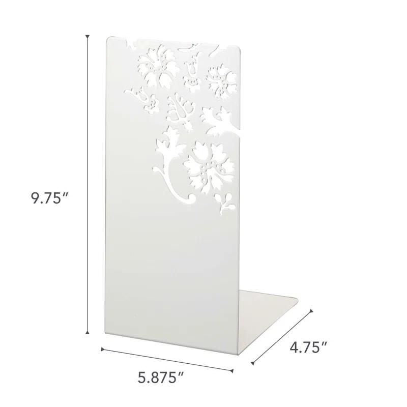 Yamazaki Home Yamazaki Home Kirie L-Shaped Book End, Large, Steel, Large, No Assembly Req. (Set of 2)