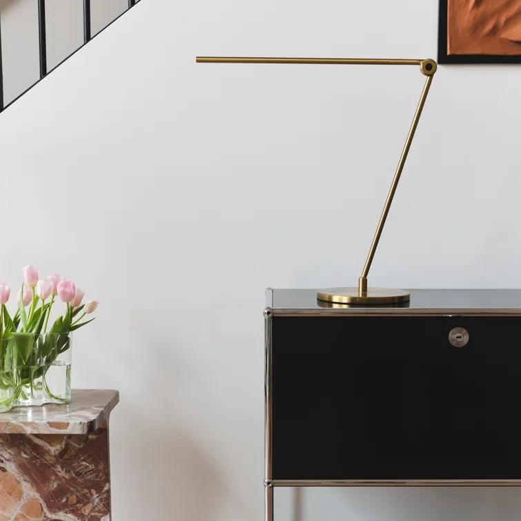 Brightech Libra 39 in. Dimmable LED Industrial Desk Lamp with USB-C Port and Adjustable Lamp Head & Reviews | Wayfair