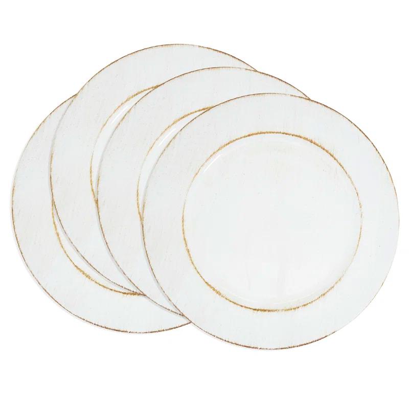 Saro Vintage-Inspired Distressed Charger Plate (Set of 4) (Set of 4)
