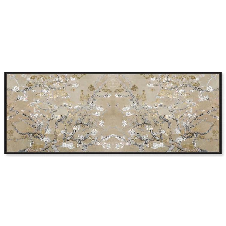 Oliver Gal Prints Vincent Van Gogh " Large Floral And Botanical Van Gogh In Gold Blossoms Inspiration Twin, French Country Gold "