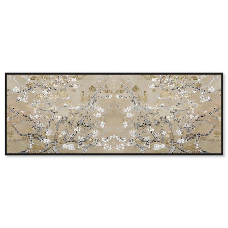 Oliver Gal Prints Vincent Van Gogh " Large Floral And Botanical Van Gogh In Gold Blossoms Inspiration Twin, French Country Gold "