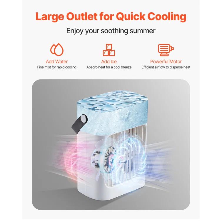 Stellweilan Tessberg Portable Air Conditioner 4-in-1 Evaporative Air Cooler 700ml Water Tank