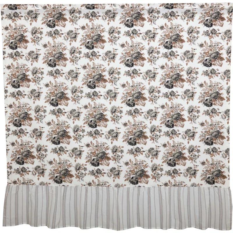 VHC Brands Annie Floral Cotton Floral Shower Curtain