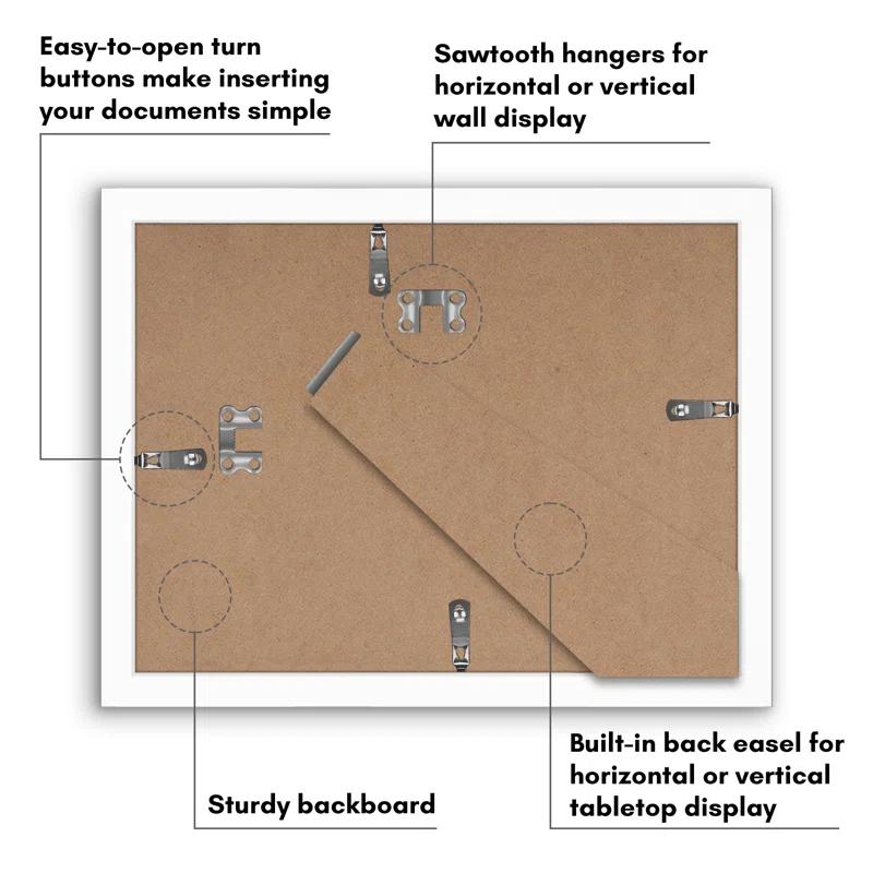 Americanflat Picture Frame 5 Pack of Picture Frames - Plexiglass Cover