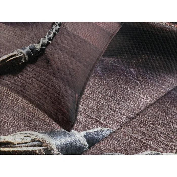 Ambesonne Ambesonne Western Bedspread Set Rustic Rodeo Cowboy Brown