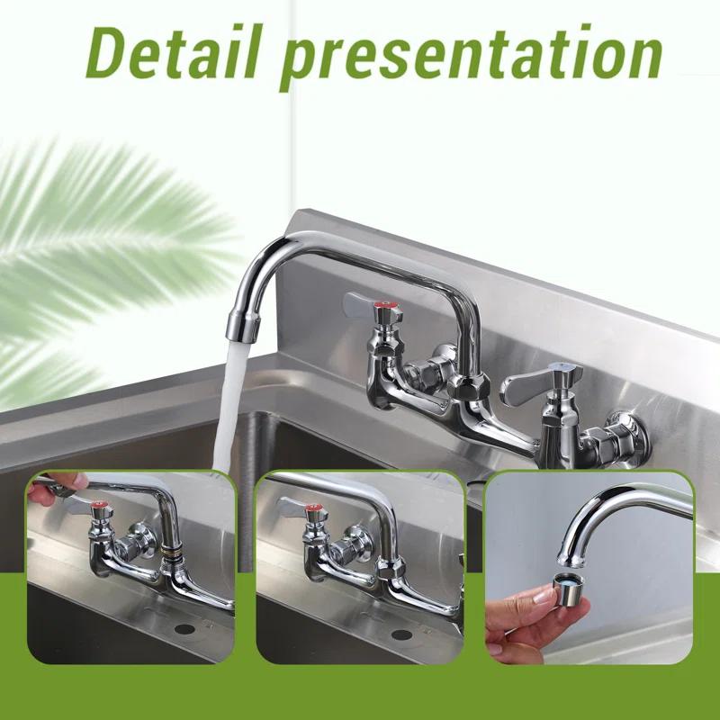 8" Faucet Swing Spout Replacement In Polished Chrome-G3/4 Internal Thread