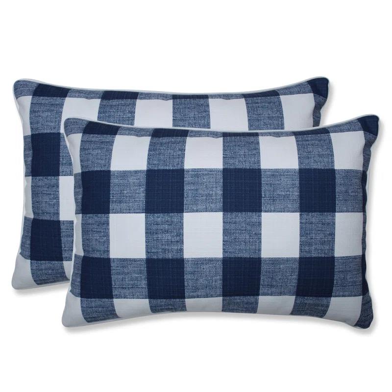 Pillow Perfect Anderson Plaid Indoor/Outdoor Throw Pillow (Set of 2)