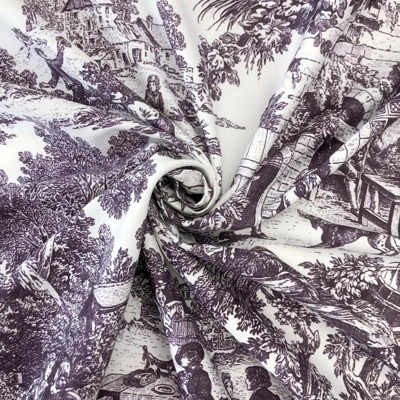 Au Village Toile Eggplant  Cotton Comforter Set 8 Piece
