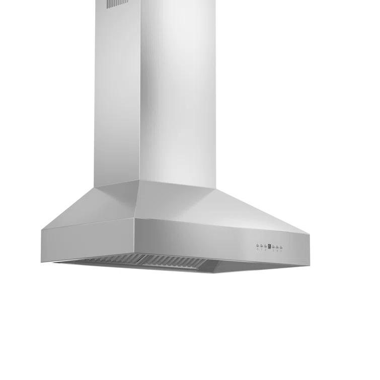 ZLINE ZLINE 42 in. Professional Ducted Wall Mount Range Hood in Stainless Steel W/ Crown Molding (667CRN-42) 667CRN-42