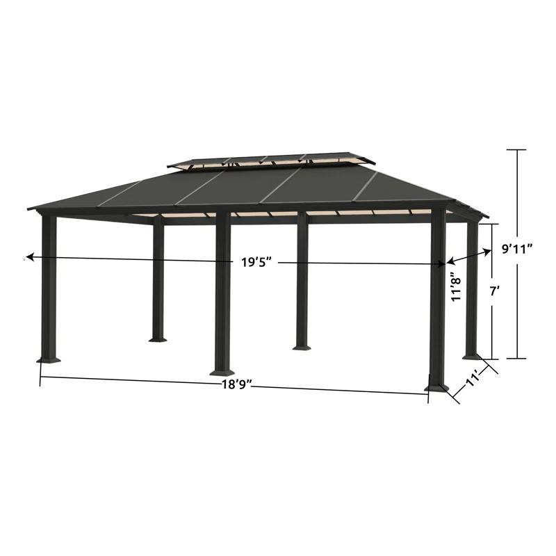 Paragon-Outdoor Santa Monica Aluminum Patio Gazebo