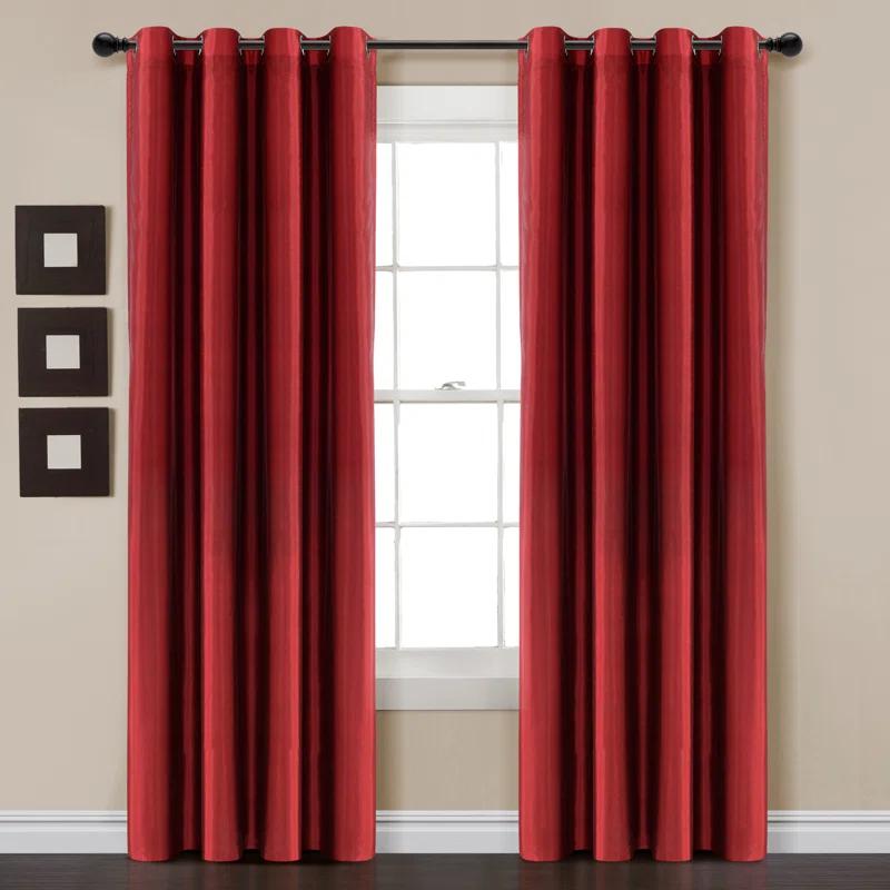 Lush Decor Solid Color Grommet Single Curtain Panel