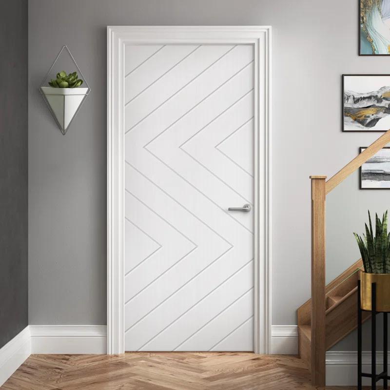 Calhome Hollow Paneled Painted Slab Door