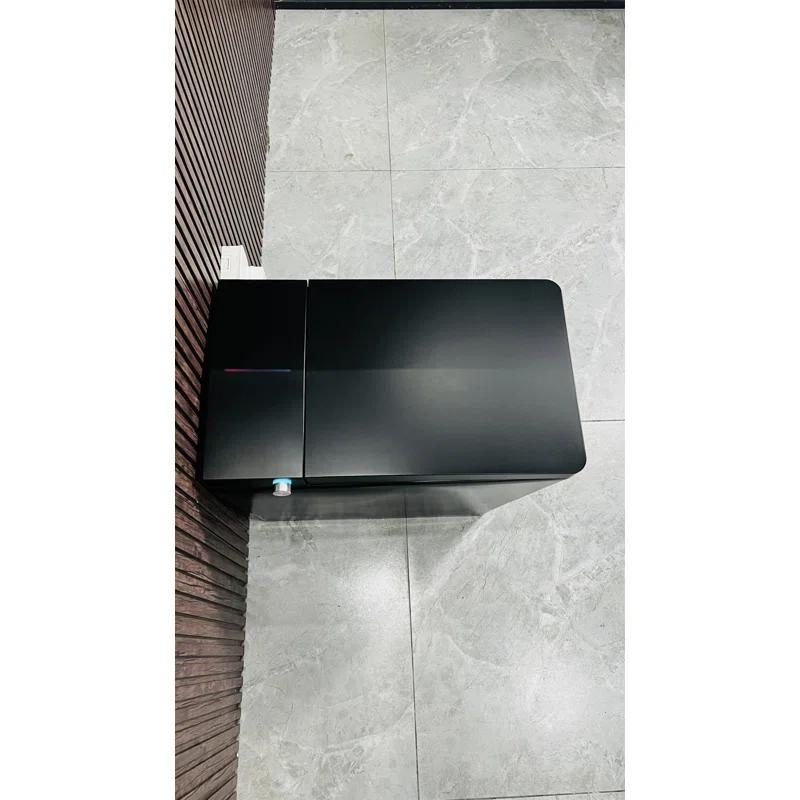 LOONGFIELD Square Smart Toilet With Built-In Tank For Modern Bathroom, Remote Control, Tankless Bidet Toilet With Foot Touching Lid Opening, Auto Flush, Heated Seat, LED Digital Display, User Memory ASTarQ-W2826P205909