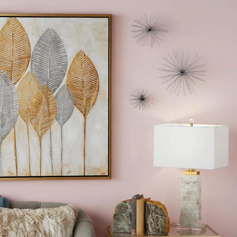CosmoLiving by Cosmopolitan Metal 3D Long Spike Starburst Home Wall Decor Set
