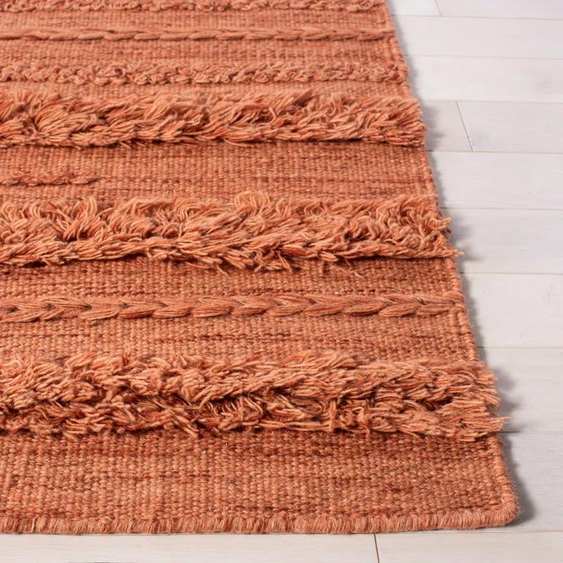 Laurel Foundry Modern Farmhouse® Hartzler Hand-Woven Flatweave Wool/Cotton Rust/Orange Area Rug