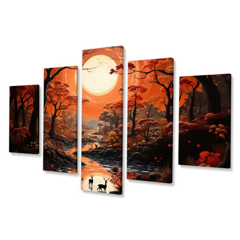 Design Art Hinduisim Dharmas Journey The II " Hinduisim Dharmas Journey The II " 5 - Pieces