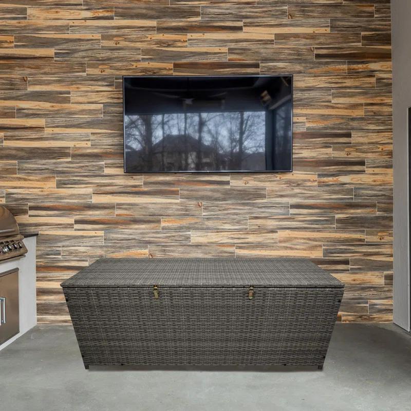 Oakland Living Oakland Living 53'' W 113 Gallons Water Resistant Wicker Deck Box