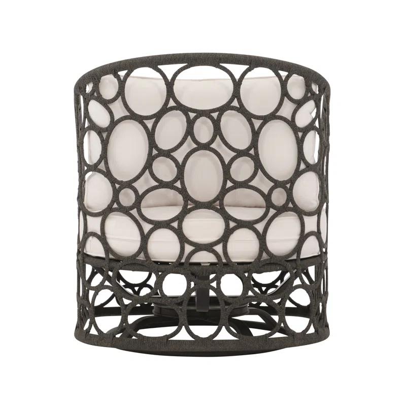 Bernhardt Bali Swivel Wicker Outdoor Lounge Chair