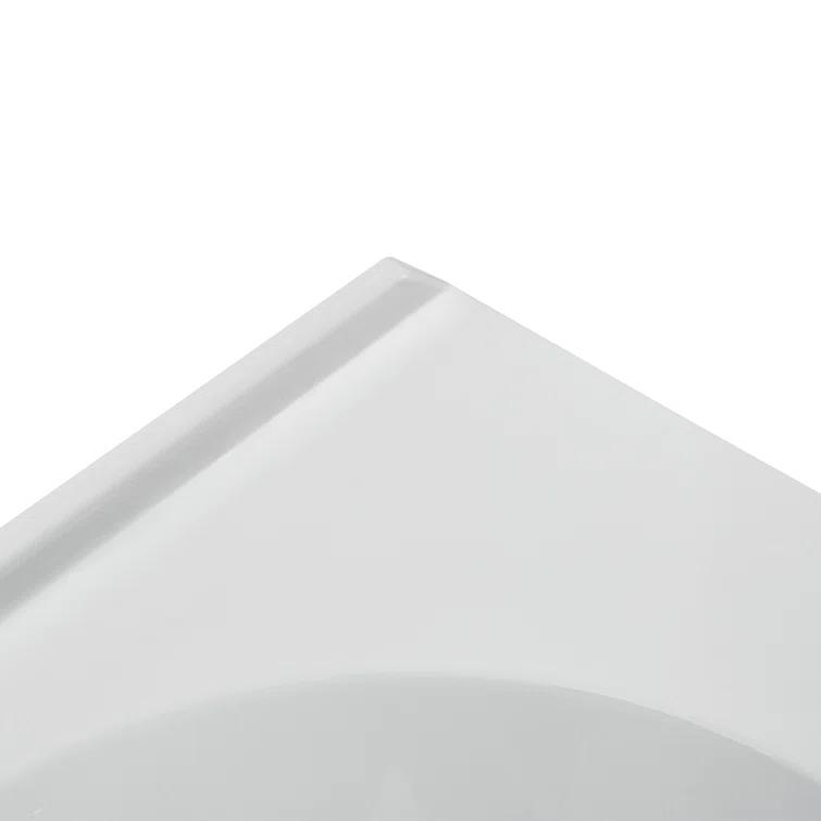 Streamline Bath Streamline 60 in. x 30 in. Acrylic Left-Hand Drain Alcove Bathtub in Glossy White With External Drain NAL-5640-PBR