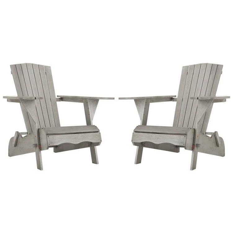 Highland Dunes Boonville Solid Wood Adirondack Chair (Set of 2)