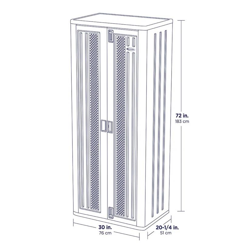 72" H x 30" W x 20.25" D Storage Cabinet