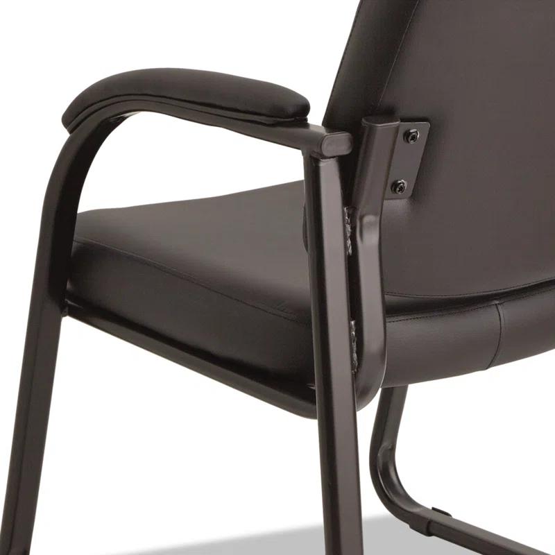Alera® Reception Faux Leather Seat Waiting Room Chair with Metal Frame