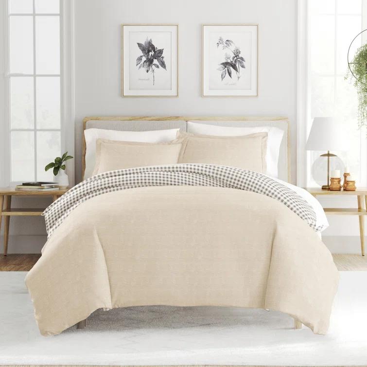 Becky Cameron Patterned Ultra Soft 3 Piece Duvet Cover Set - Serenity