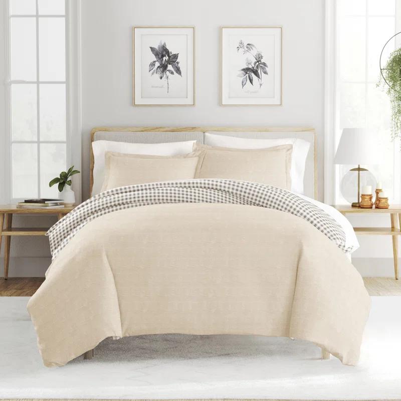 Becky Cameron Patterned Ultra Soft 3 Piece Duvet Cover Set - Serenity