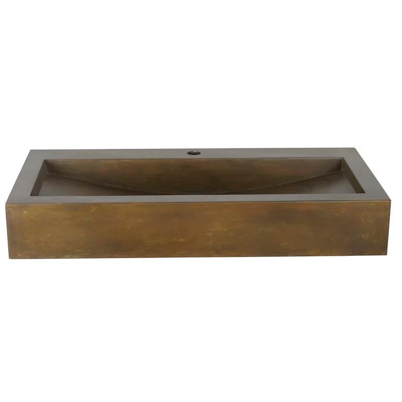 Barclay 5-325CVB Barclay Gentry 17.87'' Vintage Brown Concrete Rectangular Bathroom Sink