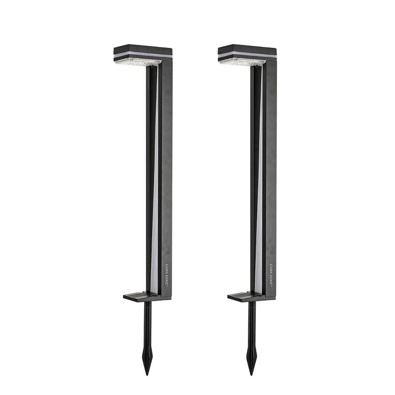 Gama Sonic Sentry Modern 60 Lumens Solar Outdoor LED Landscape Pathway Light - 2 Pack