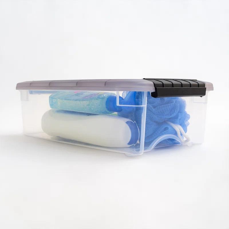 IRIS USA, Inc. Plastic Storage Box with Latching Lid in Clear