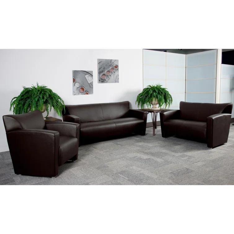 Flash Furniture HERCULES Majesty Series LeatherSoft Sofa with Extended Panel Arms