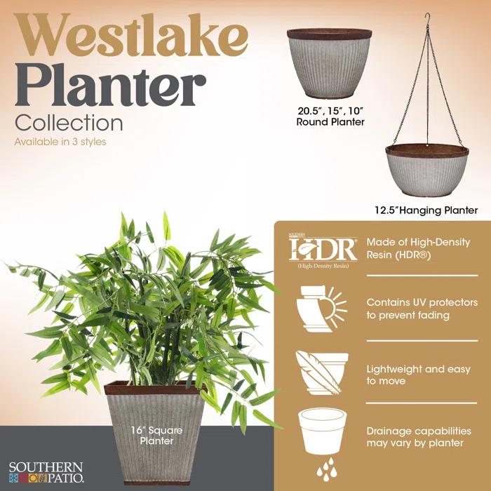 Southern Patio® Westlake Resin Pot Planter