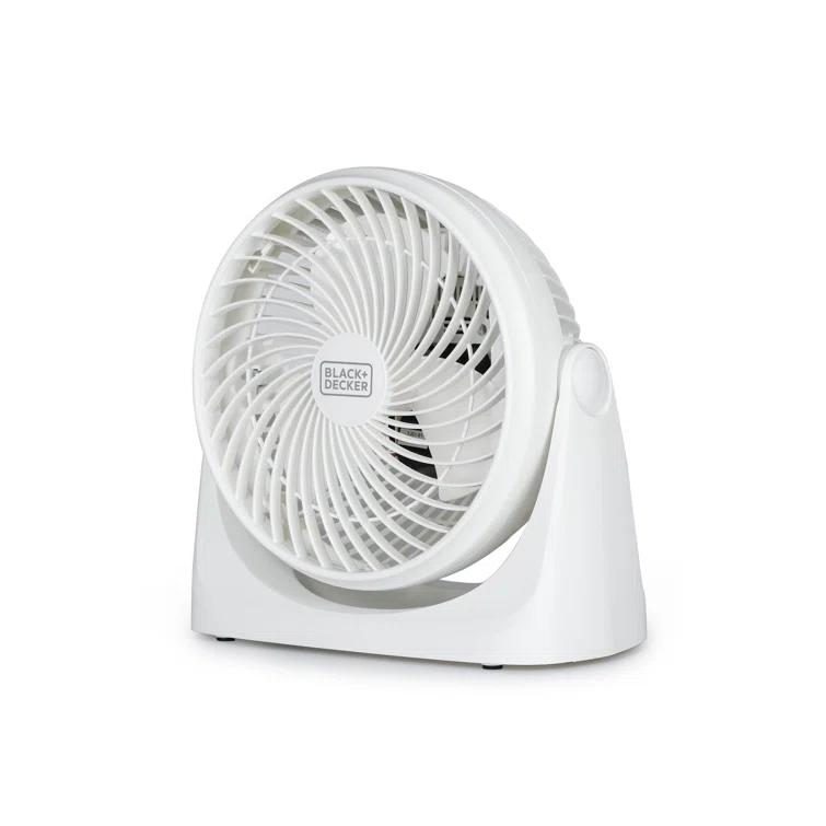 BLACK+DECKER BLACK+DECKER Turbo Desk Fan – Electric Portable 7 Inch Table Fan with Adjustable Tilt, White