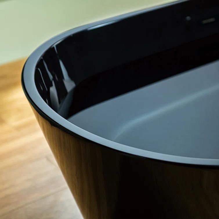 WoodBridge 67" x 32" Freestanding Soaking Acrylic Bathtub B8813-MB