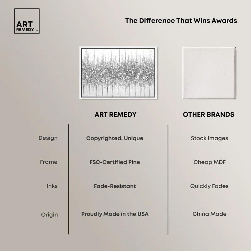 Art Remedy Grey Lines Inspo Canvas Modern Black White Abstract Art by Art Remedy