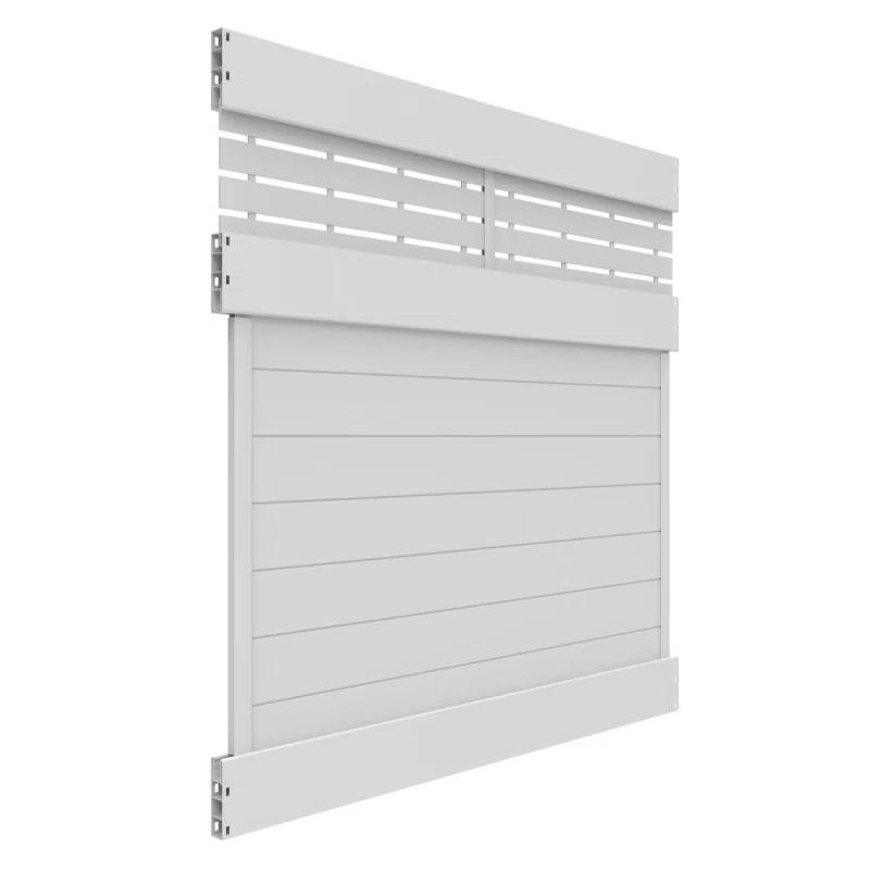 Barrette Outdoor Living Horizontal Fence Boardwalk White Vinyl Panel Kit