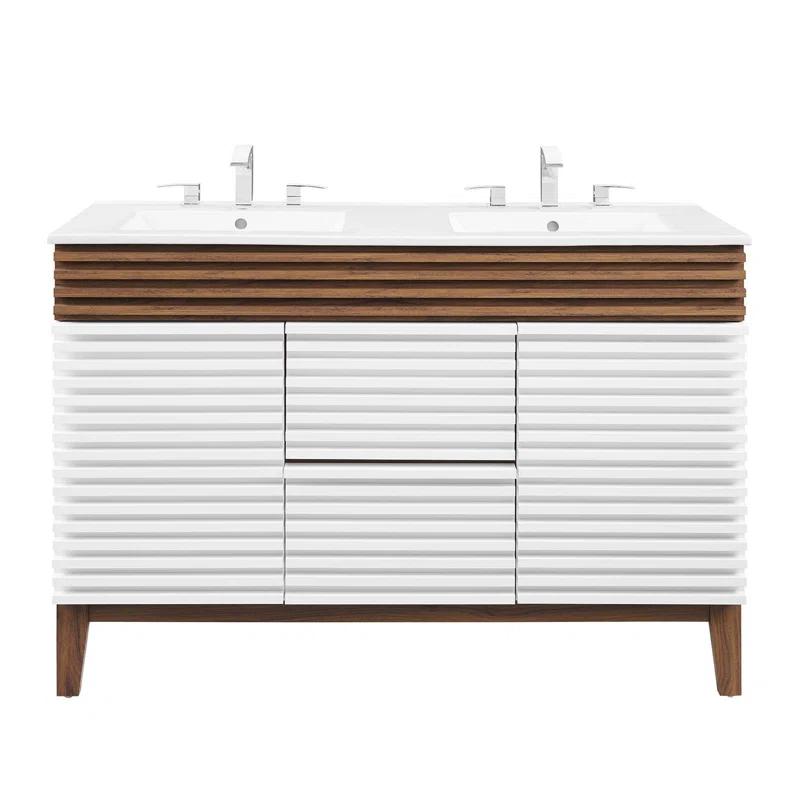 Trio Supply House Modway Render 48" Double Sink Bathroom Vanity
