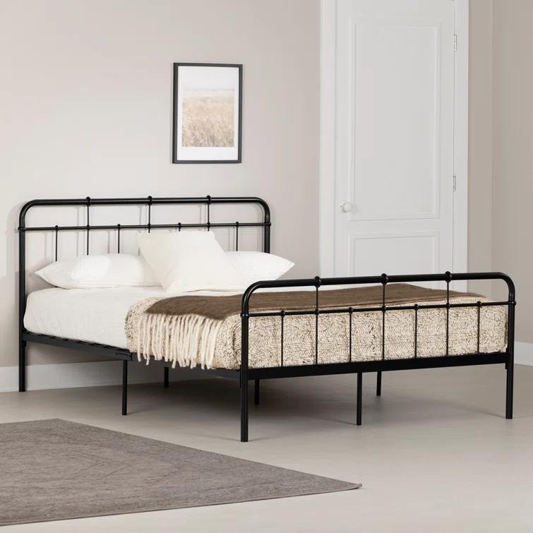 South Shore Fernley Complete Bed Pure Black