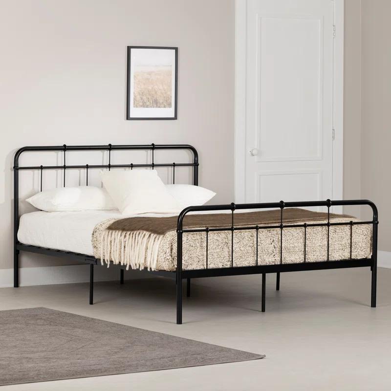 South Shore Fernley Complete Bed Pure Black