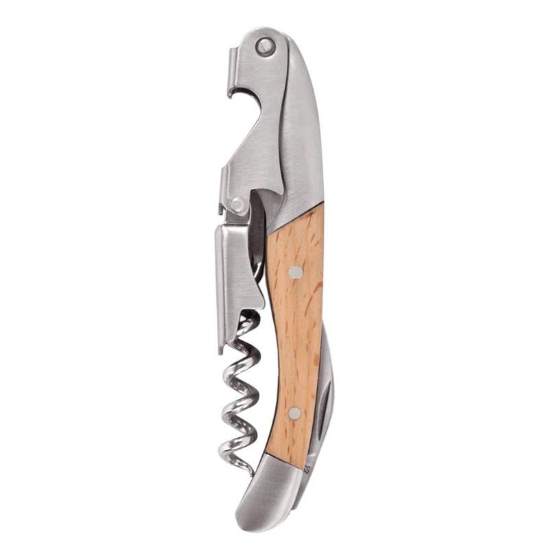 True Timber Double-Hinged Corkscrew with Birch Wood Handle